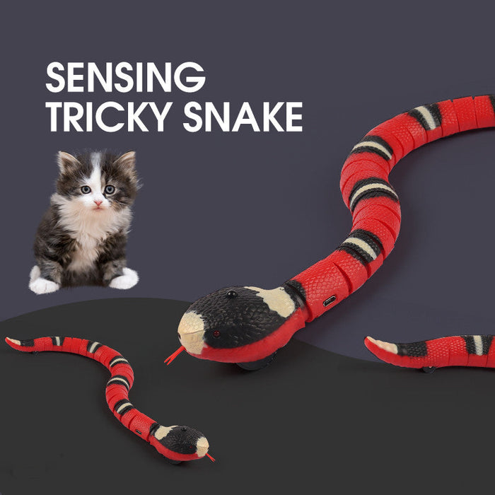Automatic sensor snake toy for pets