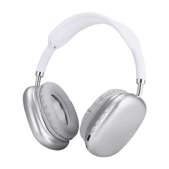 Auriculares Bluetooth inalámbricos de diadema, blancos