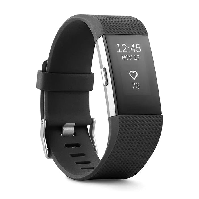 Pulsera inteligente de actividad física con pulsómetro, negra