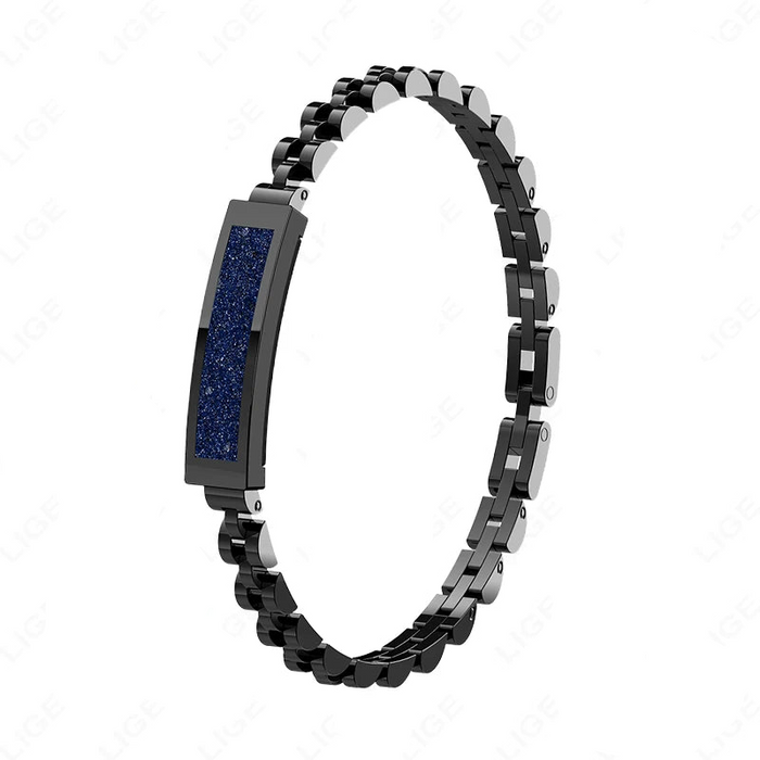 Pulsera inteligente de salud con podómetro, negra