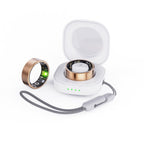 Smart Fitness Ring with Charging Case - Gold-0