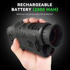 Monoculaire infrarouge avec zoom numérique 10× et lampe LED
