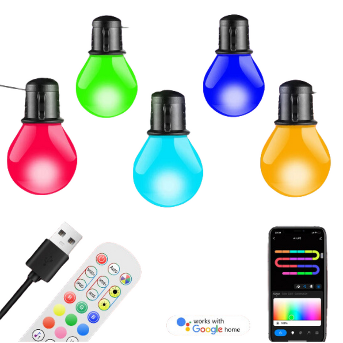 Guirnalda de luces LED inteligentes con Wi-Fi