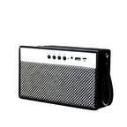 Mini-enceinte Bluetooth portable au fini rétro, noire
