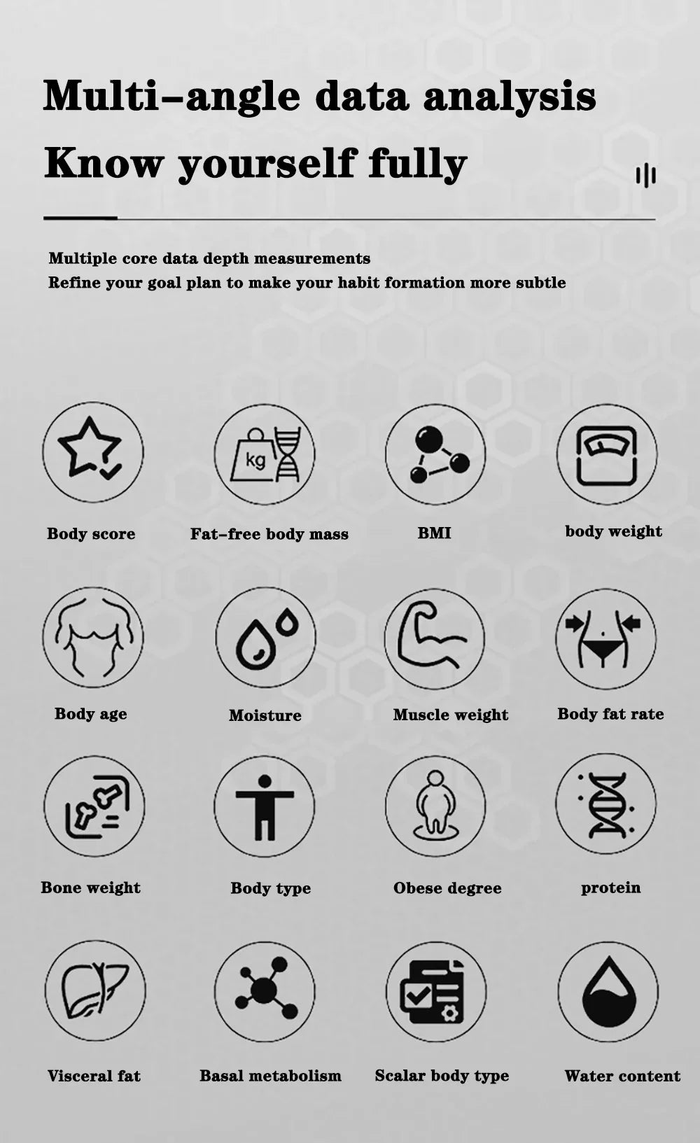 Smart Bluetooth-vekt for kroppsfettmåling, rosa