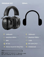 Casque antibruit électronique Bluetooth de protection auditive, noir