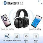 Casque antibruit électronique Bluetooth de protection auditive, noir