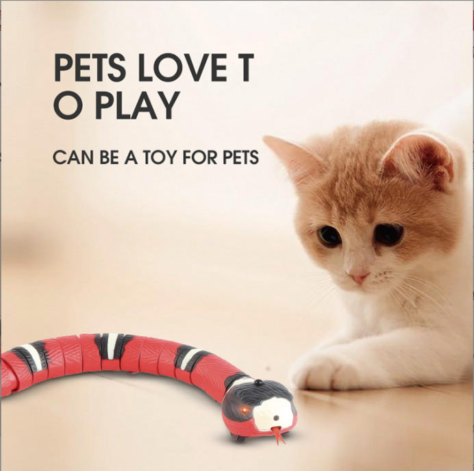 Serpent-jouet à capteur intelligent pour chats