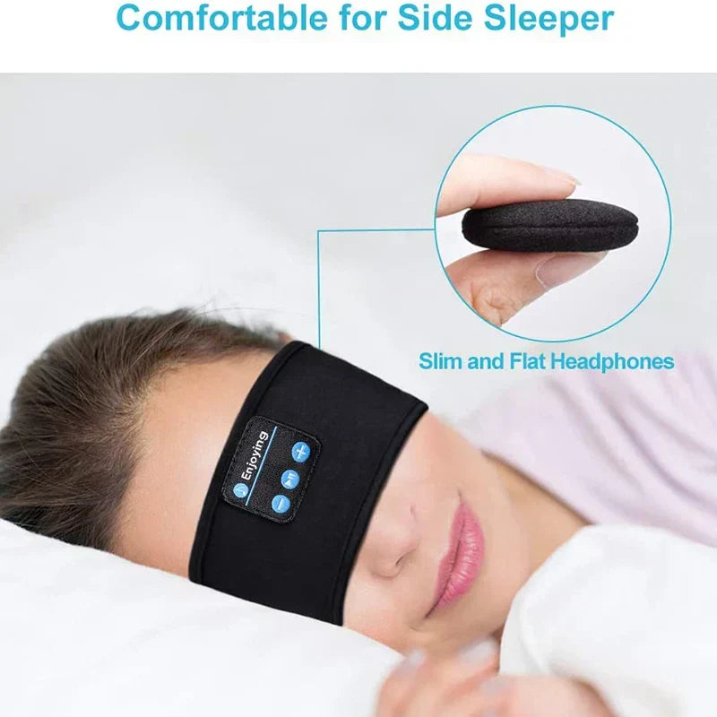 Trådløst Bluetooth-pannebånd for å høre på musikk mens du sover