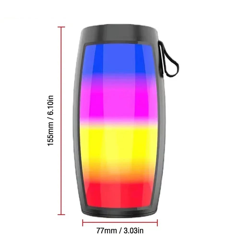 LED Lights Speaker with Powerful Bass Black-2