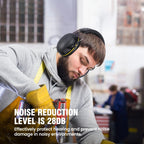 Casque antibruit rechargeable, jaune