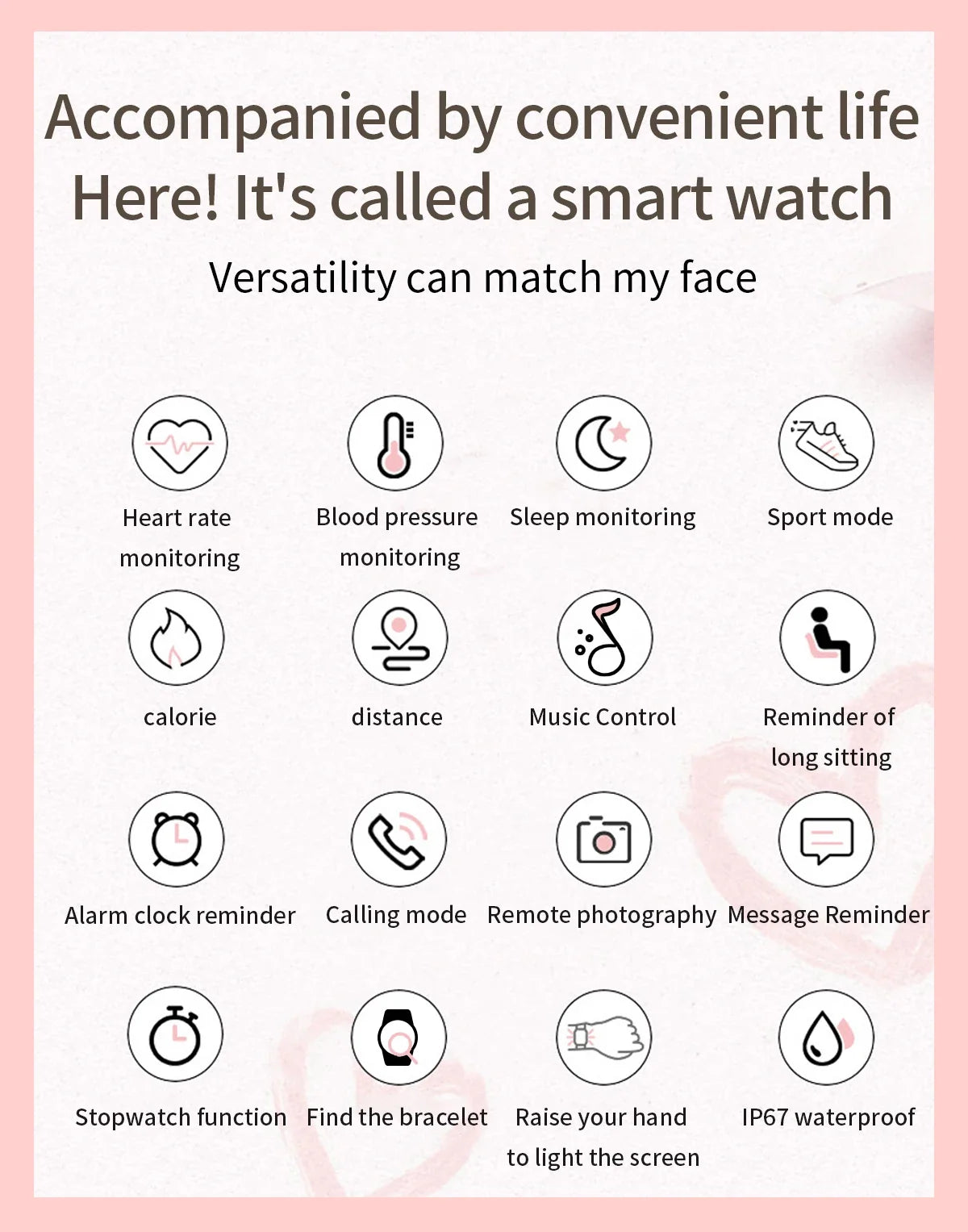 Montre connectée pour femme avec appels Bluetooth