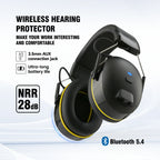 Casque antibruit rechargeable, jaune
