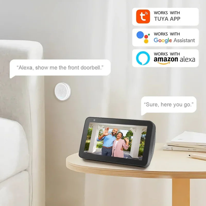 Smart video doorbell with 2.4 GHz Wi-Fi and 1080p resolution