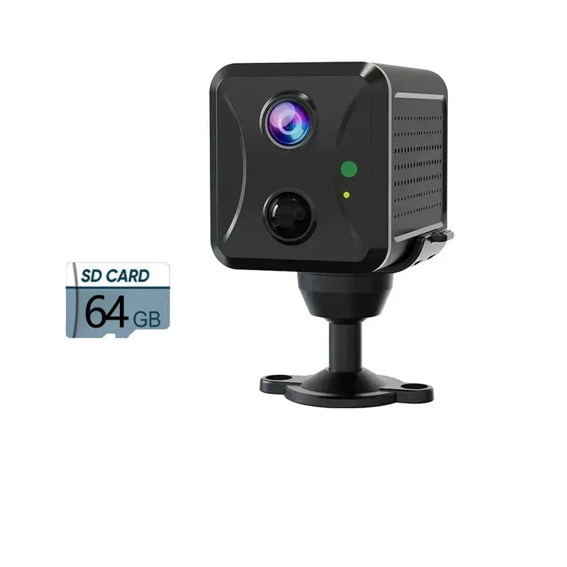 Mini-caméra de sécurité 4G/Wi-Fi pour vidéosurveillance Ultra HD