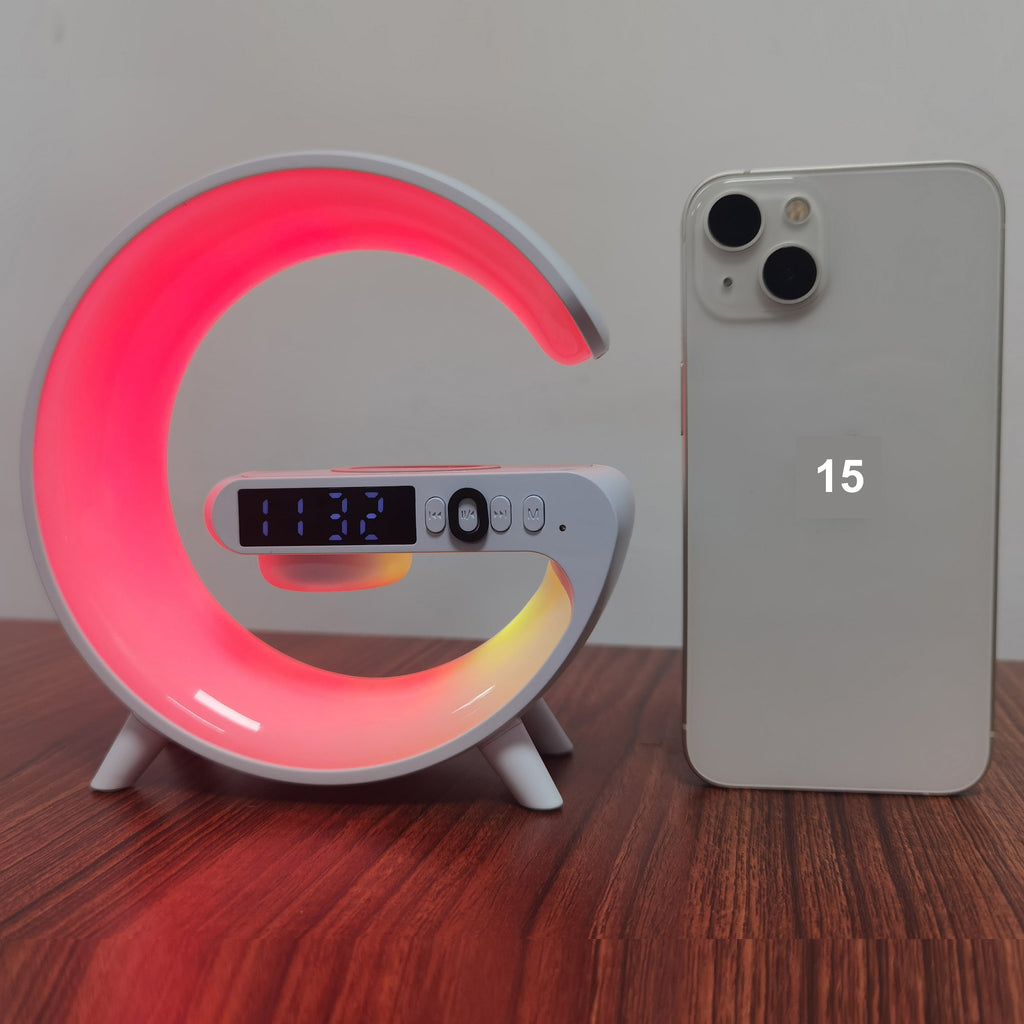 Trådløs høyttaler med hurtiglading og RGB-belysning