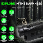 Monoculaire infrarouge avec zoom numérique 10× et lampe LED