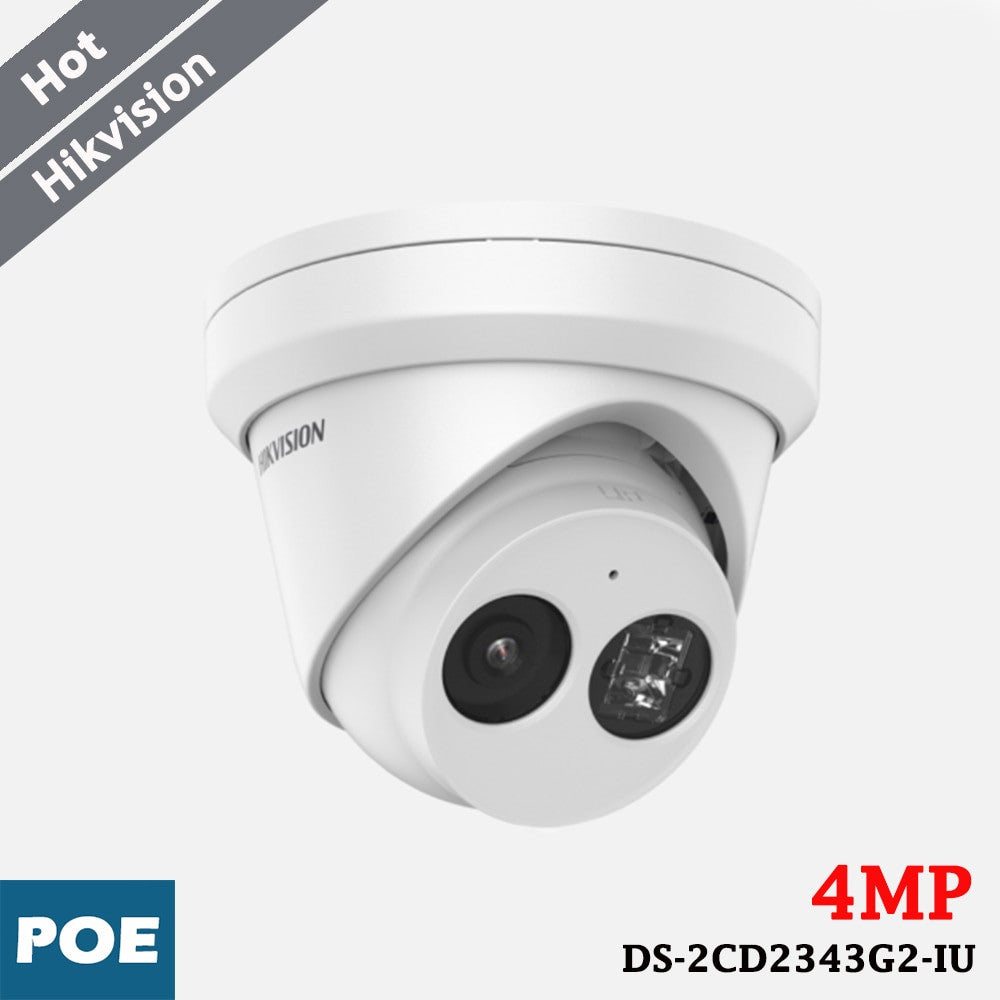 Hikvision AcuSense 4 MP DS-2CD2343G2-IU-kamera, 2,8 mm, 120 dB WDR og mikrofon