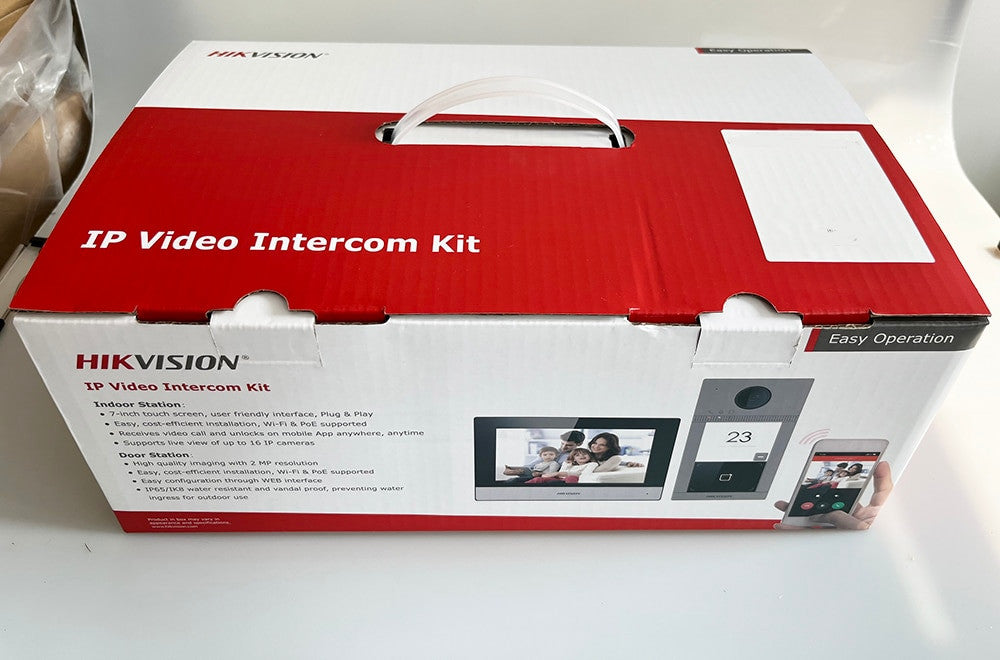 Hikvision IP-videoporttelefonsett med Wi-Fi og 7-tommers fargeskjerm