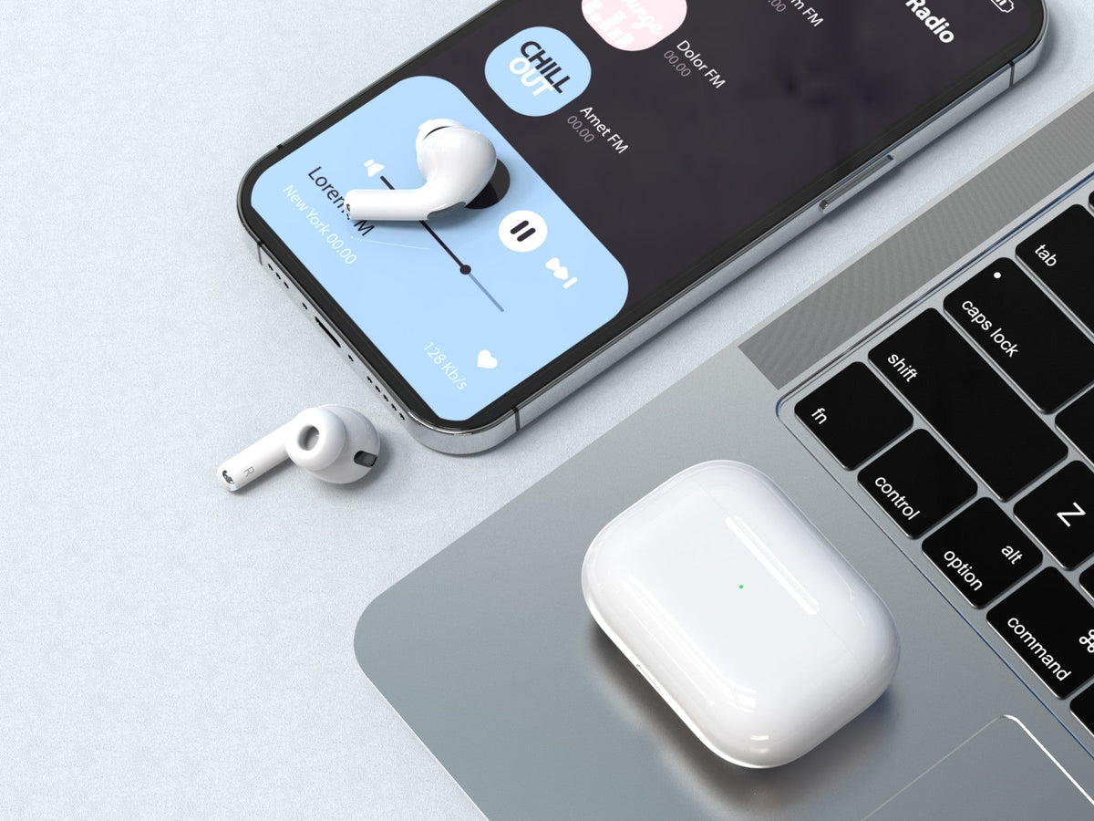 Techancy TWS KP2708 Bluetooth 5.3-ørepropper, hvite, opptil 5 t avspilling