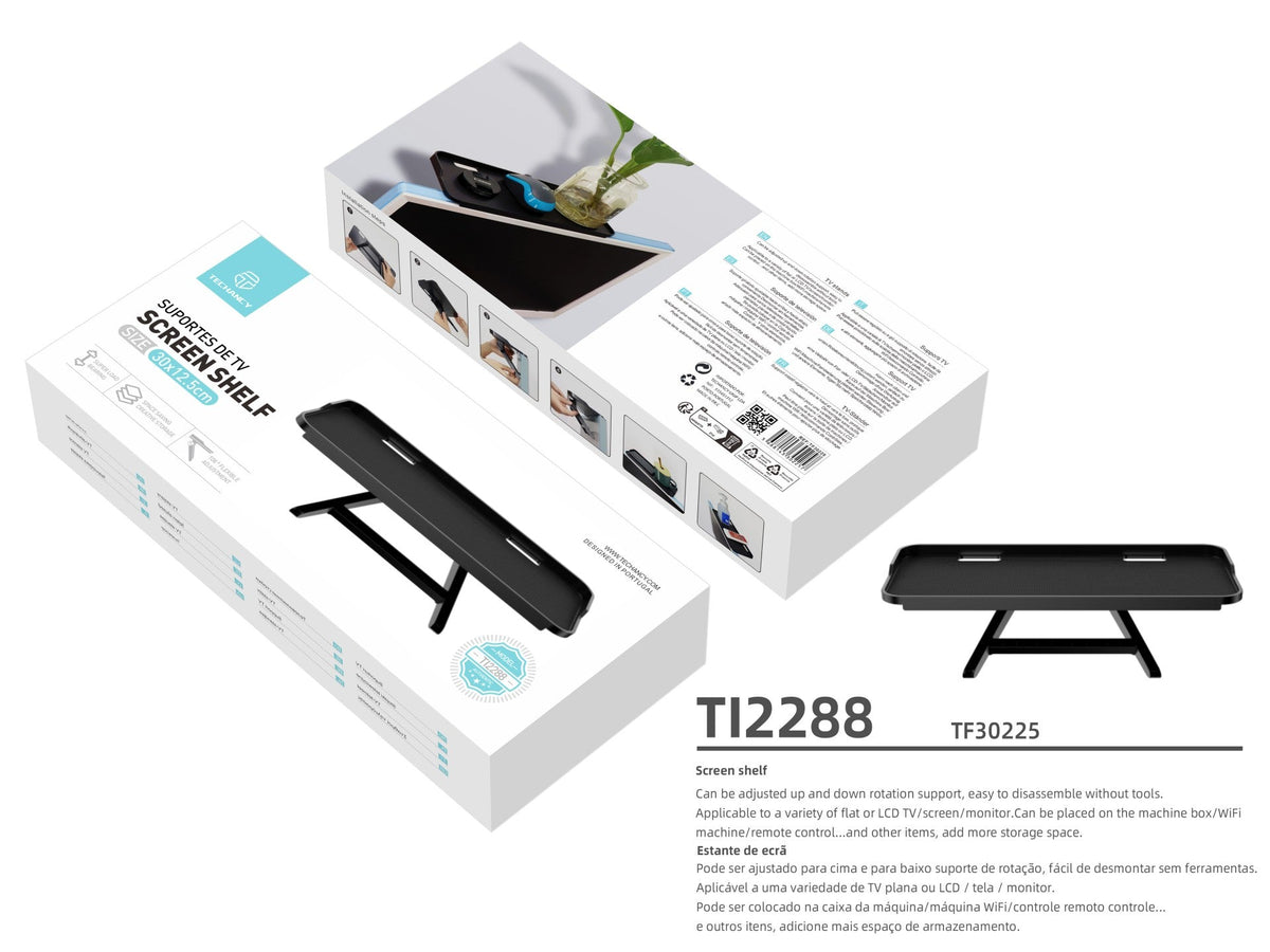 Techancy TI2288-holder for skjerm, PC og TV, svart
